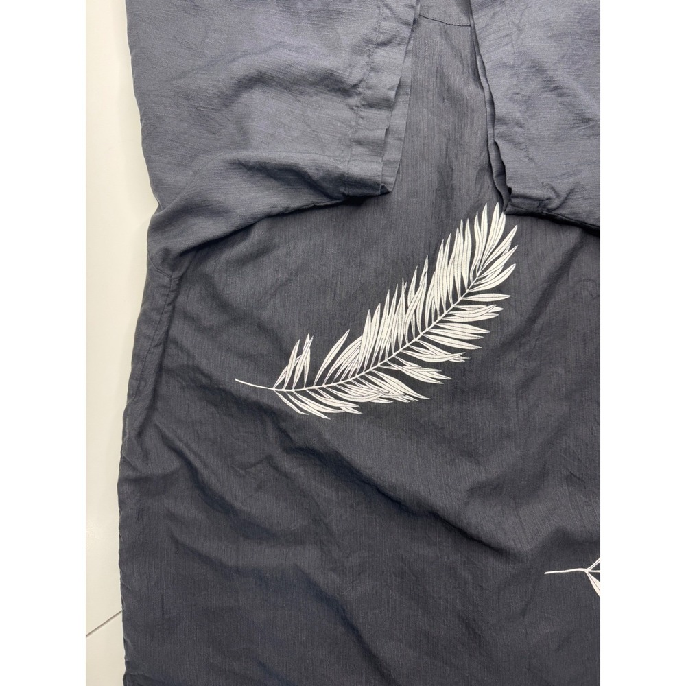 Tommy Bahama Mens XL Black 100% Silk Palm Leaf Shirt Short Sleeve - Picture 9 of 11